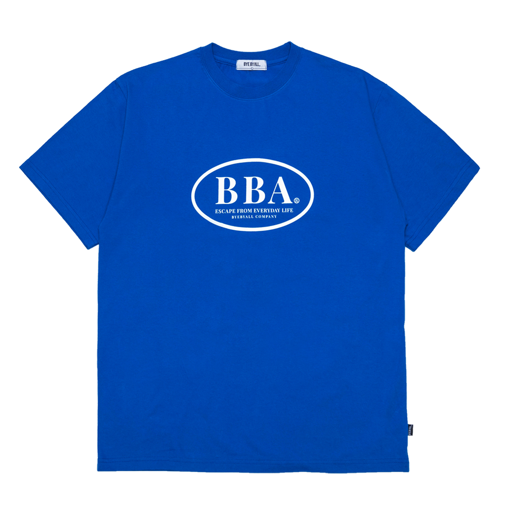 [바이바이올] BBA 원형 로고 프린팅 반팔 티셔츠 - 블루